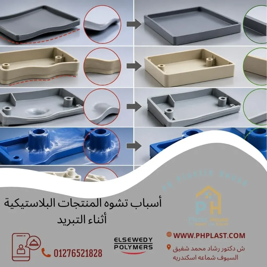 أسباب تشوه المنتجات البلاستيكية أثناء التبريد